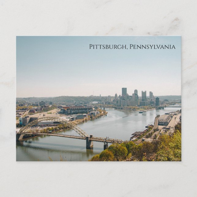 Carte Postale Vue Skyline de Pittsburgh (Devant)