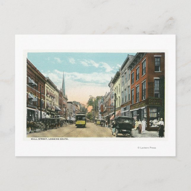 Carte Postale Vue sud de Wall Street (Devant)