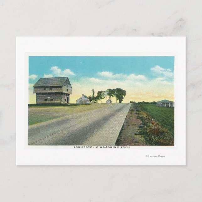 Carte Postale Vue sud du champ de bataille de Saratoga (Devant)