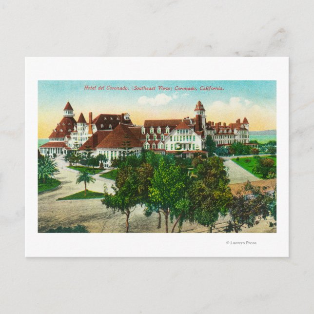 Carte Postale Vue sud-est de l'Hôtel del Coronado (Devant)