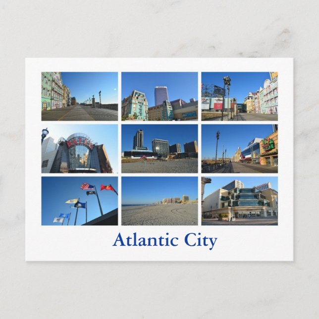 Carte Postale Vue sur Atlantic City (Devant)
