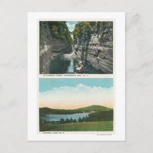 Carte Postale Vue sur Ausable Chasm et le lac Saranac