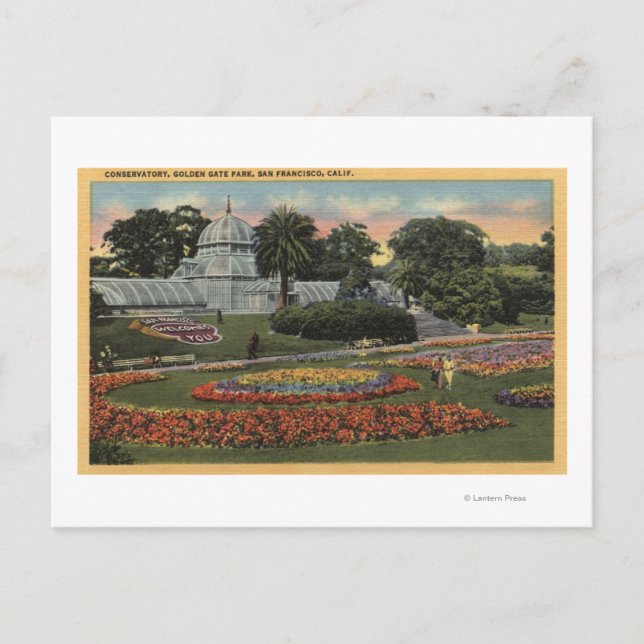 Carte Postale Vue sur Golden Gate Park & Conservatory (Devant)