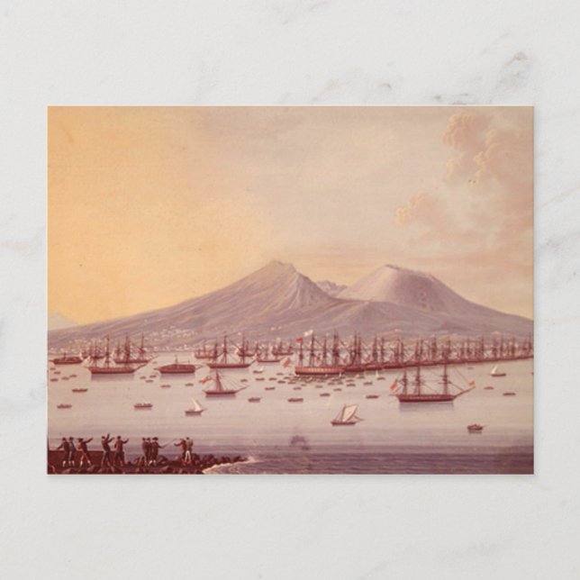 Carte Postale Vue sur la baie de Naples, 1798 (Devant)