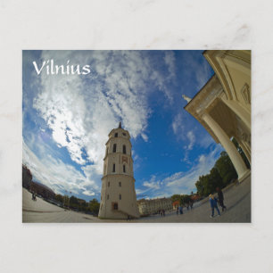 Carte Postale Vue sur la basilique de la Cathédrale, Vilnius Lit