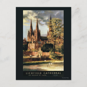 Carte Postale Vue sur la cathédrale de Lichfield