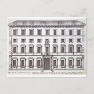 Carte Postale Vue sur la façade du Palazzo Marchese, Rome, desi