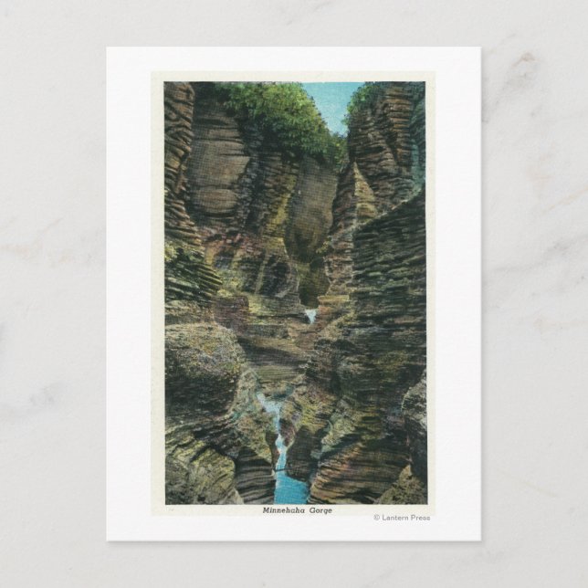 Carte Postale Vue sur la gorge de Minnehaha (Devant)