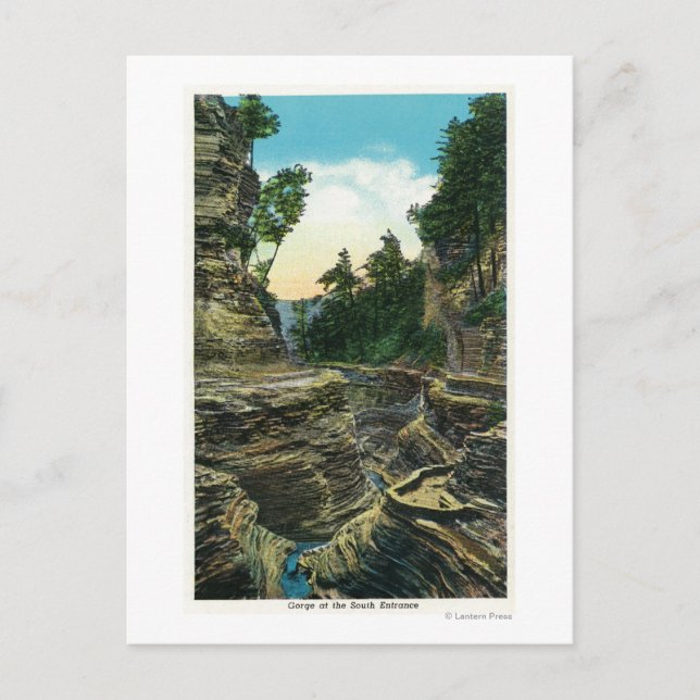 Carte Postale Vue sur la gorge d'entrée sud (Devant)