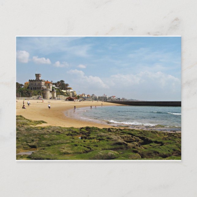 Carte Postale Vue sur la plage d'Estoril (Devant)
