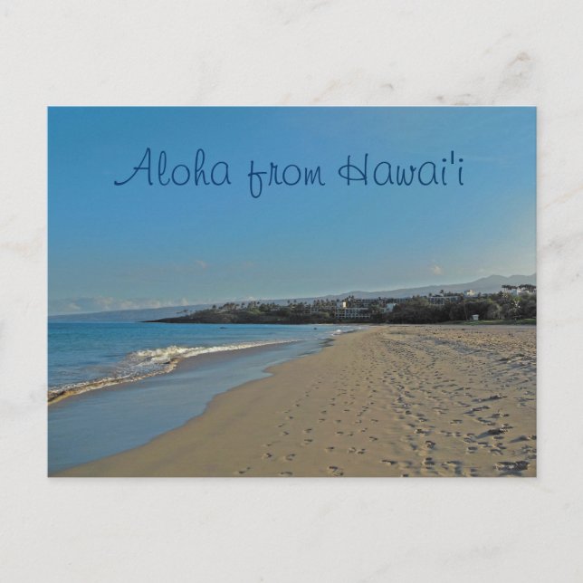 Carte Postale Vue sur la plage d'Hawaiia (Devant)