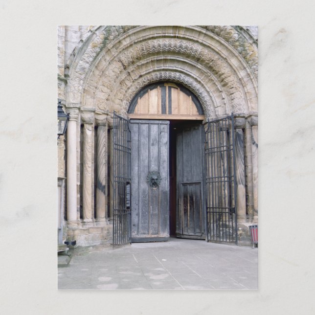 Carte Postale Vue sur la porte nord de la cathédrale de Durham (Devant)