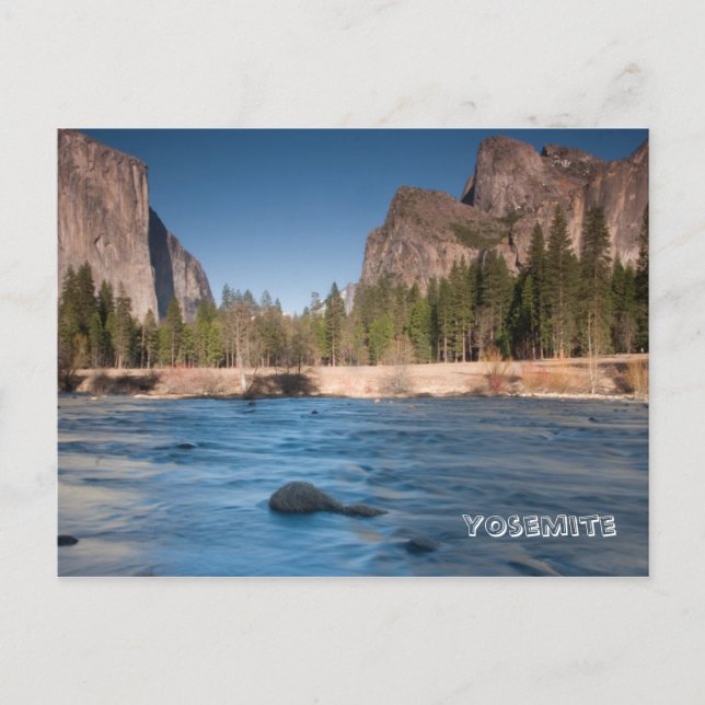 Carte Postale Vue sur la vallée, Yosemite (Devant)
