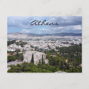Carte Postale vue sur la ville d'athènes