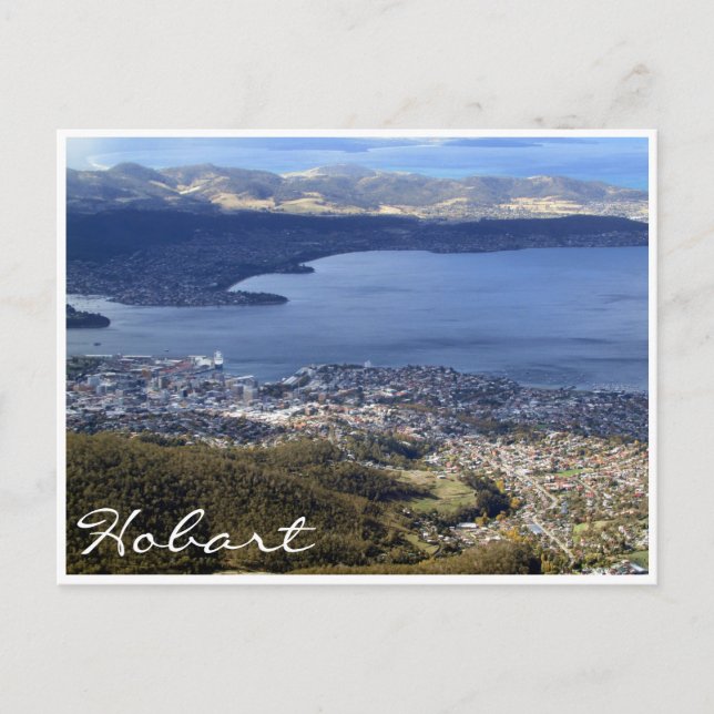 Carte Postale vue sur la ville de hobart (Devant)