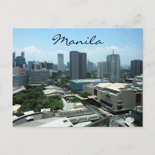Carte Postale vue sur la ville de manila (Devant)