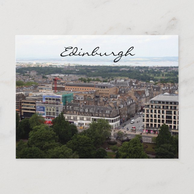 Carte Postale vue sur la ville d'edinburgh (Devant)