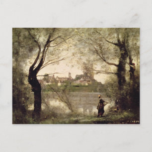 Carte Postale Vue sur la ville et la cathédrale de Mantes