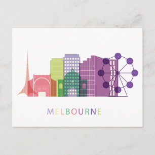Carte Postale Vue sur la ville paysager   Melbourne, Australie