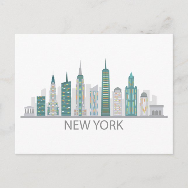 Carte Postale Vue sur la ville paysager | New York City, New Yor (Devant)