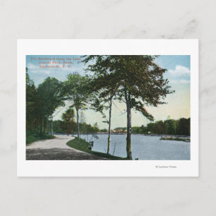Carte Postale Vue sur le boulevard sud de Central Park et le lac