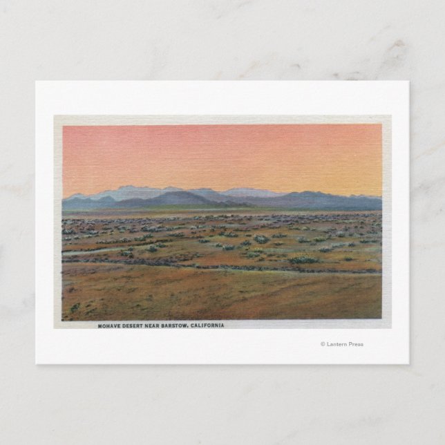 Carte Postale Vue sur le désert de Mohave (Devant)