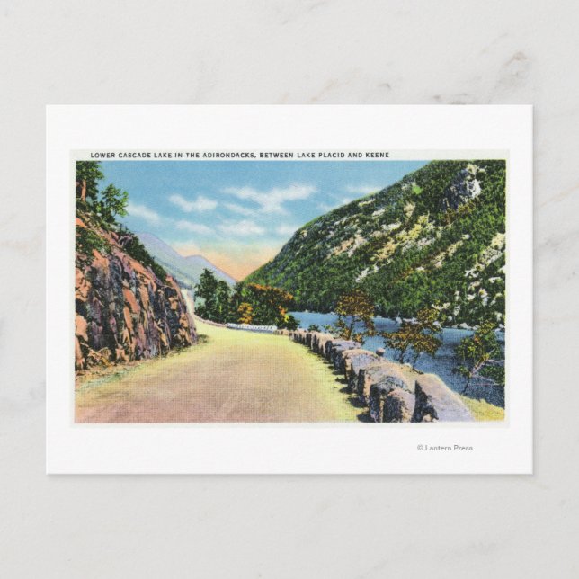 Carte Postale Vue sur le lac Cascade inférieur (Devant)
