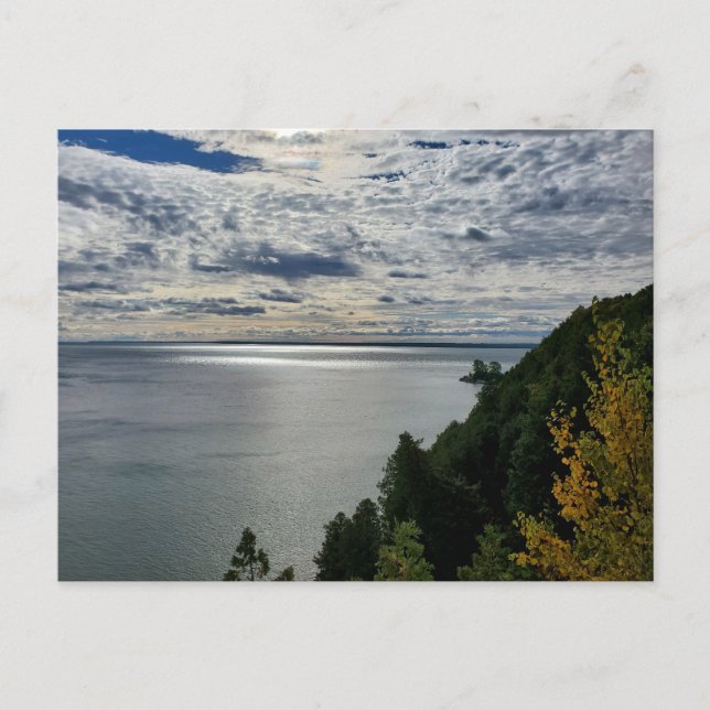 Carte Postale Vue sur le lac Huron, île Mackinac (Devant)