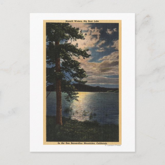 Carte Postale Vue sur le lac sur la Lune (Devant)