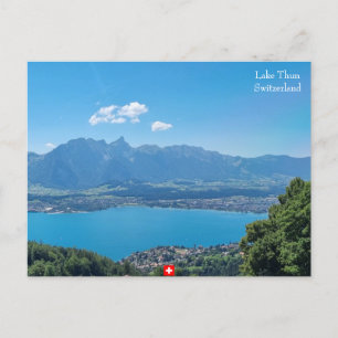 Carte Postale Vue sur le lac Thun, Suisse