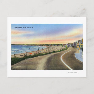 Carte Postale Vue sur le Long Sands à York Beach