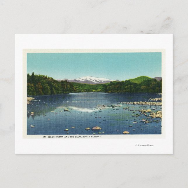 Carte Postale Vue sur le Mont Washington et le Saco (Devant)