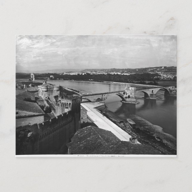 Carte Postale Vue sur le pont Saint-Benezet (Devant)