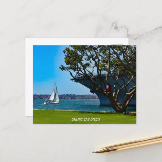 Carte Postale Vue sur le port - Voile San Diego