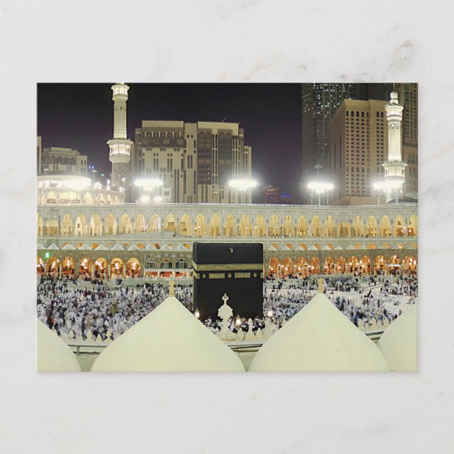 Carte Postale Vue sur le toit des pèlerins du Hadj à la Kaaba, L (Devant)