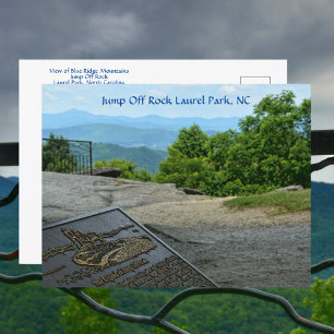 Carte Postale Vue sur les montagnes Blue Ridge Jump Off Rock NC