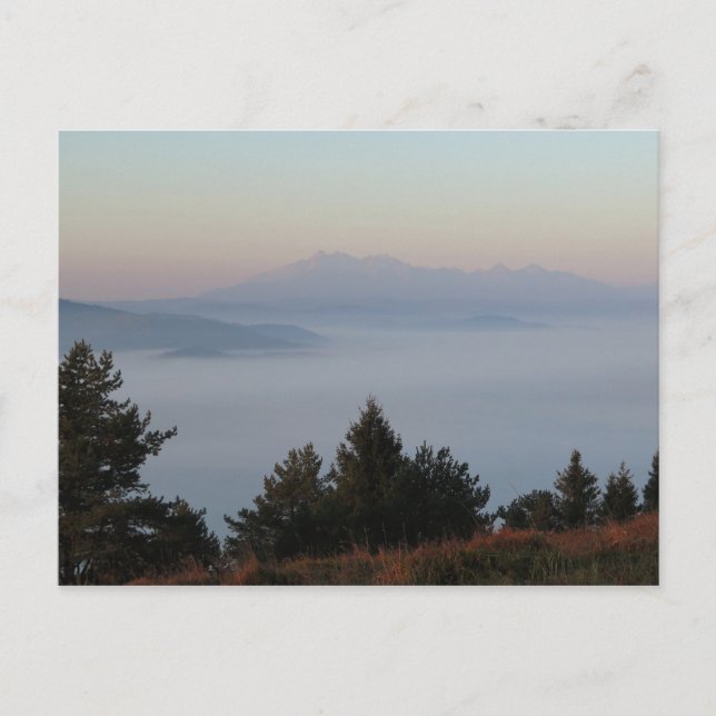 Carte Postale Vue sur les Tatras depuis Pieniny (Devant)