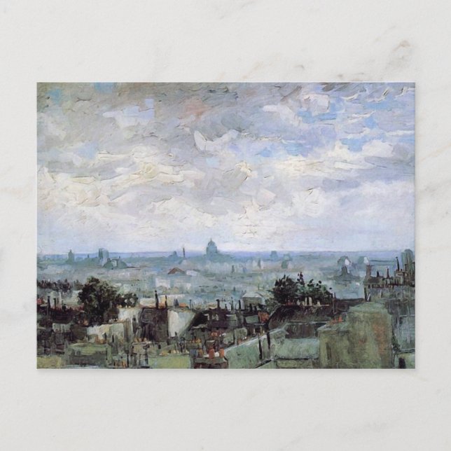 Carte Postale Vue sur les toits de Paris Van Gogh (Devant)
