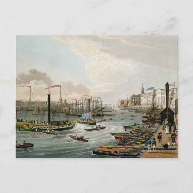 Carte Postale Vue sur London Bridge et la Custom House (Devant)