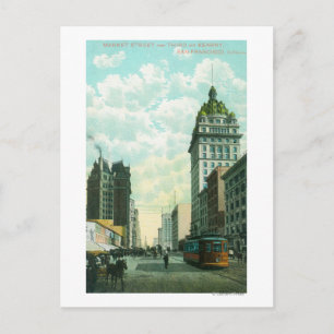 Carte Postale Vue sur Market St vers les 3ème et Kearny