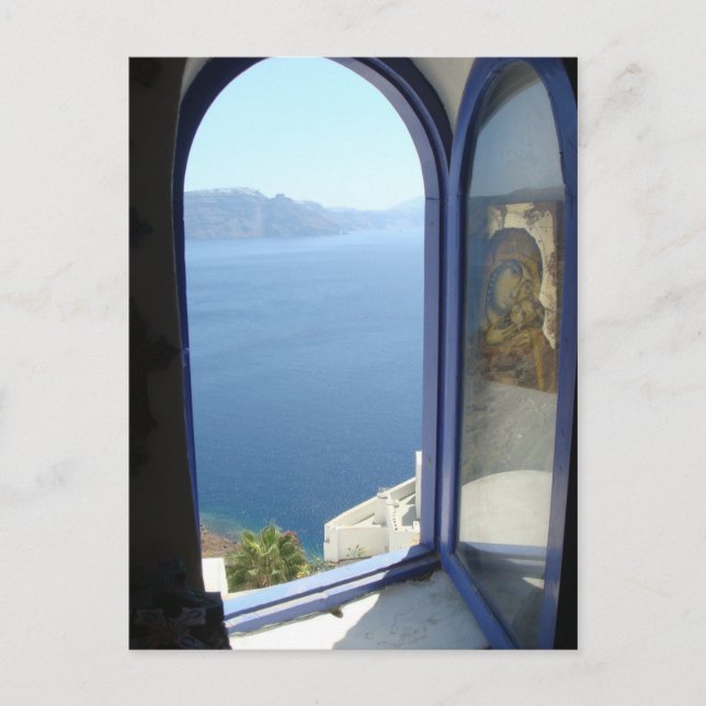 Carte Postale Vue sur Santorin (Devant)