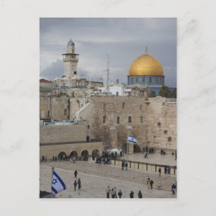 Carte Postale Vue sur Western Wall Plaza, en fin d'après-midi