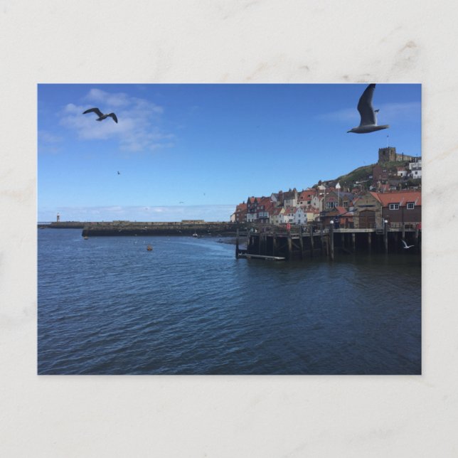 Carte Postale Vue sur Whitby Harbour, Whitby, North Yorks. (Devant)