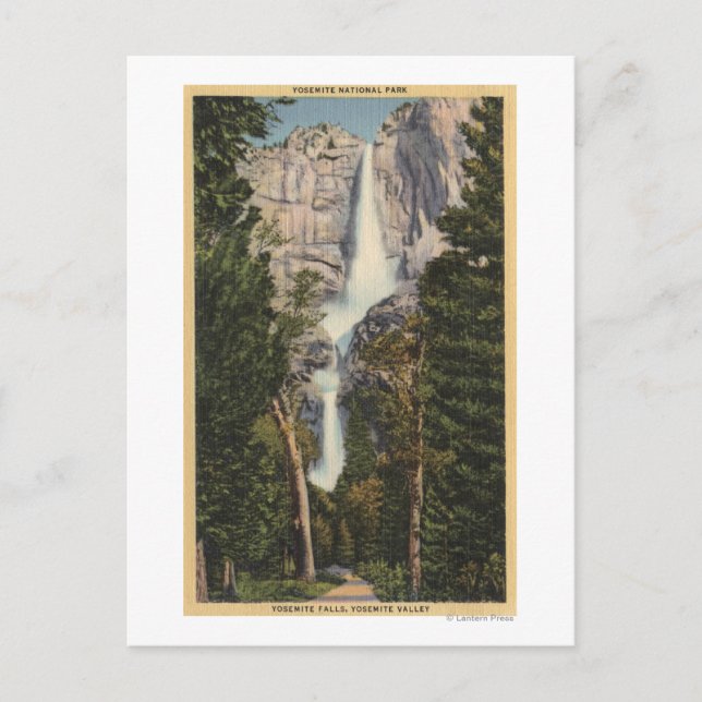 Carte Postale Vue sur Yosemite Falls & Vallée (Devant)