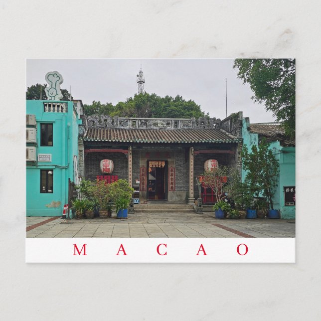 Carte postale vue temple de Macao Taipa (Devant)