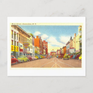Carte Postale Vue vintage d'Amsterdam, New York,