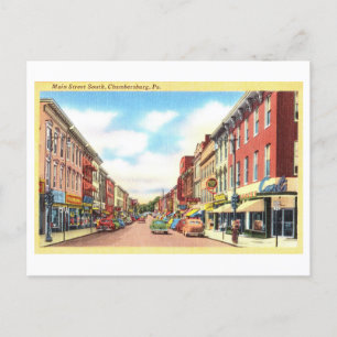 Carte Postale Vue vintage de Chambersburg, Pennsylvanie,