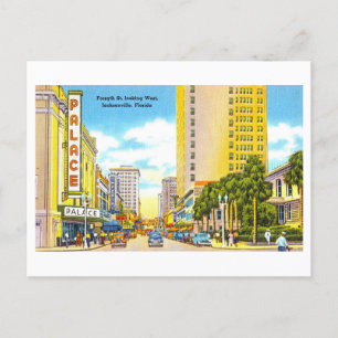 Carte Postale Vue vintage de Jacksonville, Floride,