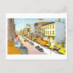 Carte Postale Vue vintage de Jersey City, New Jersey,