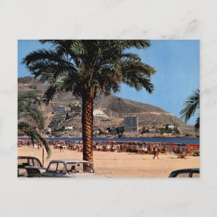 Carte Postale Vue vintage de la plage de Levante à Benidorm